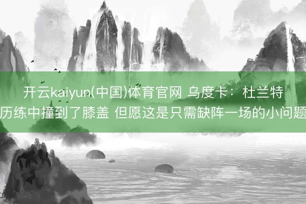 开云kaiyun(中国)体育官网 乌度卡：杜兰特历练中撞到了膝盖 但愿这是只需缺阵一场的小问题