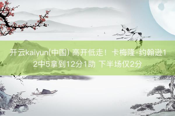 开云kaiyun(中国) 高开低走!卡梅隆·约翰逊12中5拿到12分1助 下半场仅2分